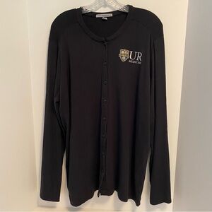 University of Rochester UR Medicine Stretch Button-Front Cardigan Black Size 3XL